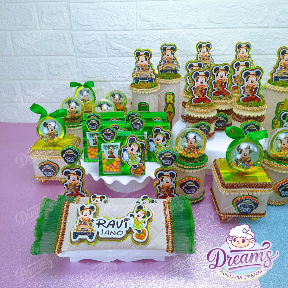 Kit Dreams Ultra com 40 Itens Personalizados – Mickey Safari - #11