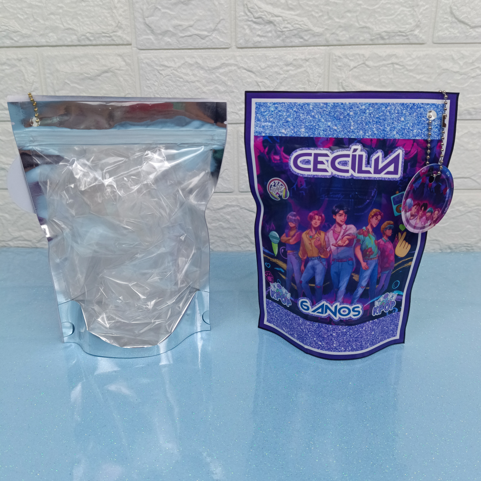 Kit com 20 Saquinhos Zip Lock Metalizados 14 × 20 cm com Tag – Guerreiras do K-Pop - #3