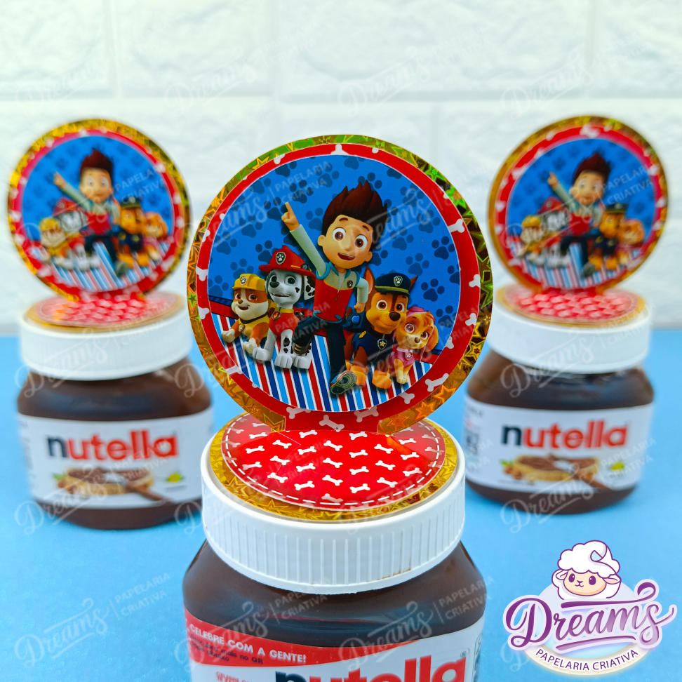 Kit com 20 Apliques para Potes de Nutella 140 g – Patrulha Canina - #3
