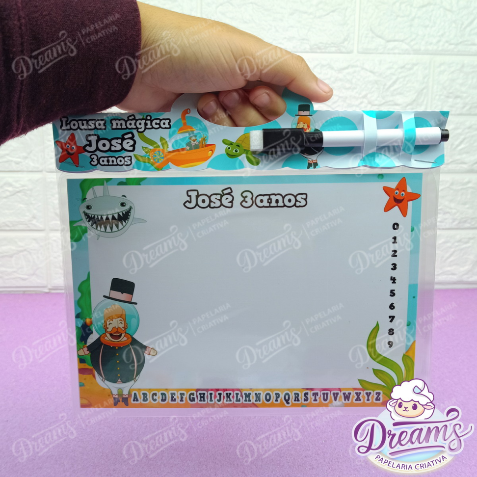 Kit com 20 Lousas Mágicas Plastificadas 15 × 21 cm – Mundo Bita Fundo do Mar - #3