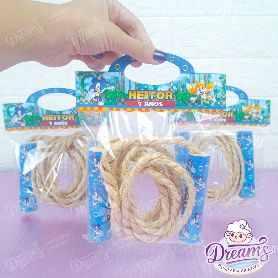Kit com 20 Pula-Cordas Personalizados – Sonic