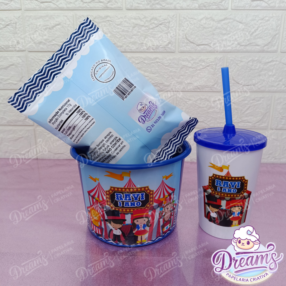Kit com 20 Cineminhas: Balde, Copo 480 ml e Ruffles 17 g – Circo - #4