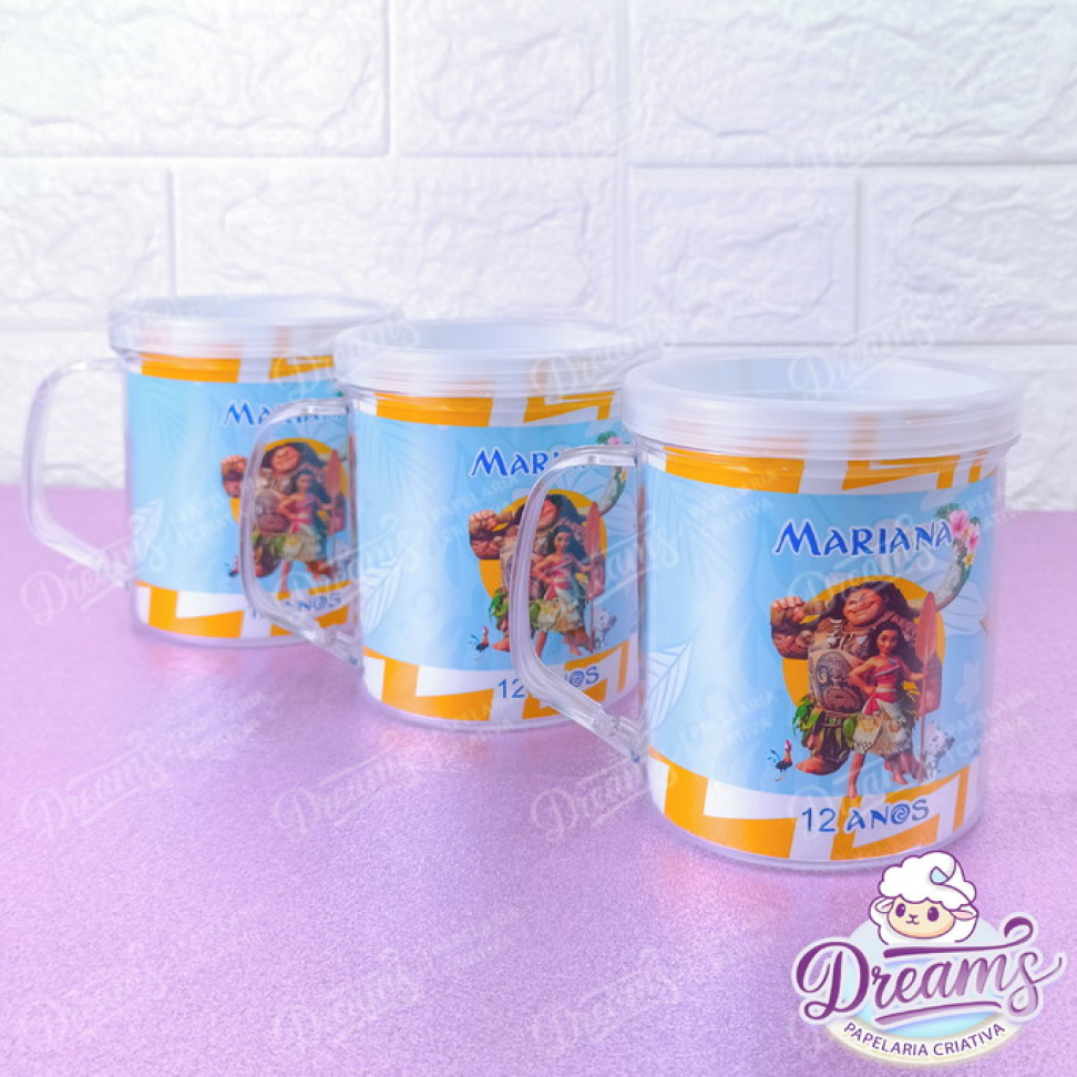 Kit com 20 Canecas Acrílicas Rosqueáveis 380 ml – Moana - #3