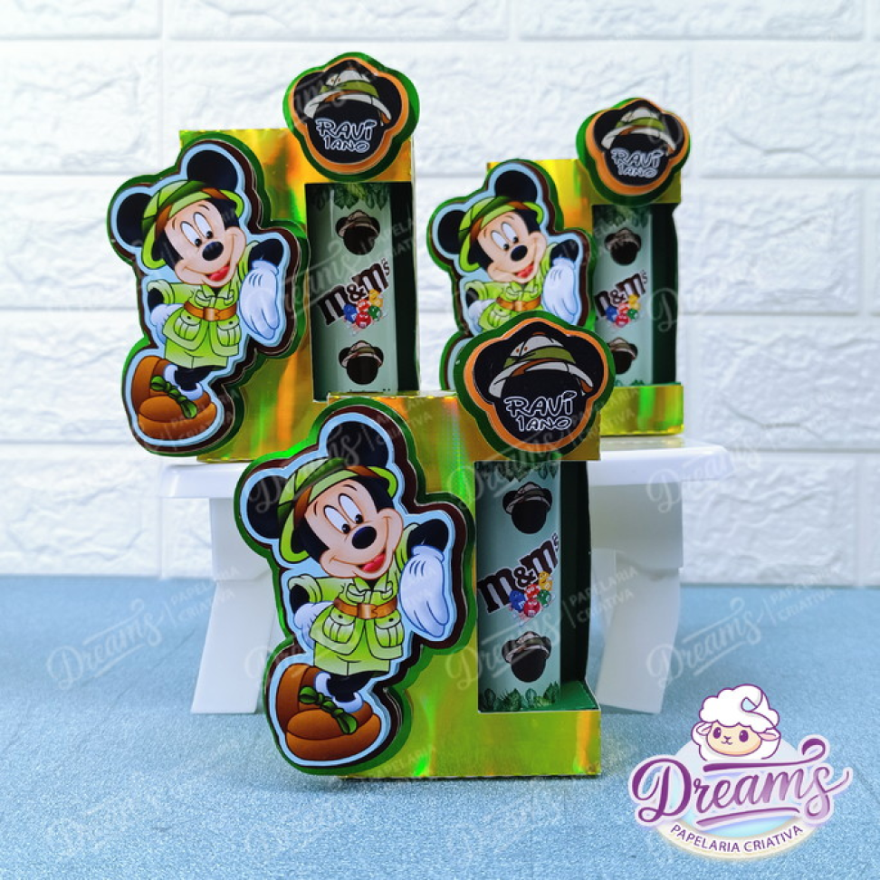 Kit com 12 Caixas de Luxo com M&M's 30 g – Mickey Safari