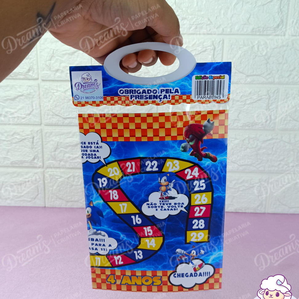 Kit com 20 Jogos de Tabuleiro Personalizados – Sonic - #5