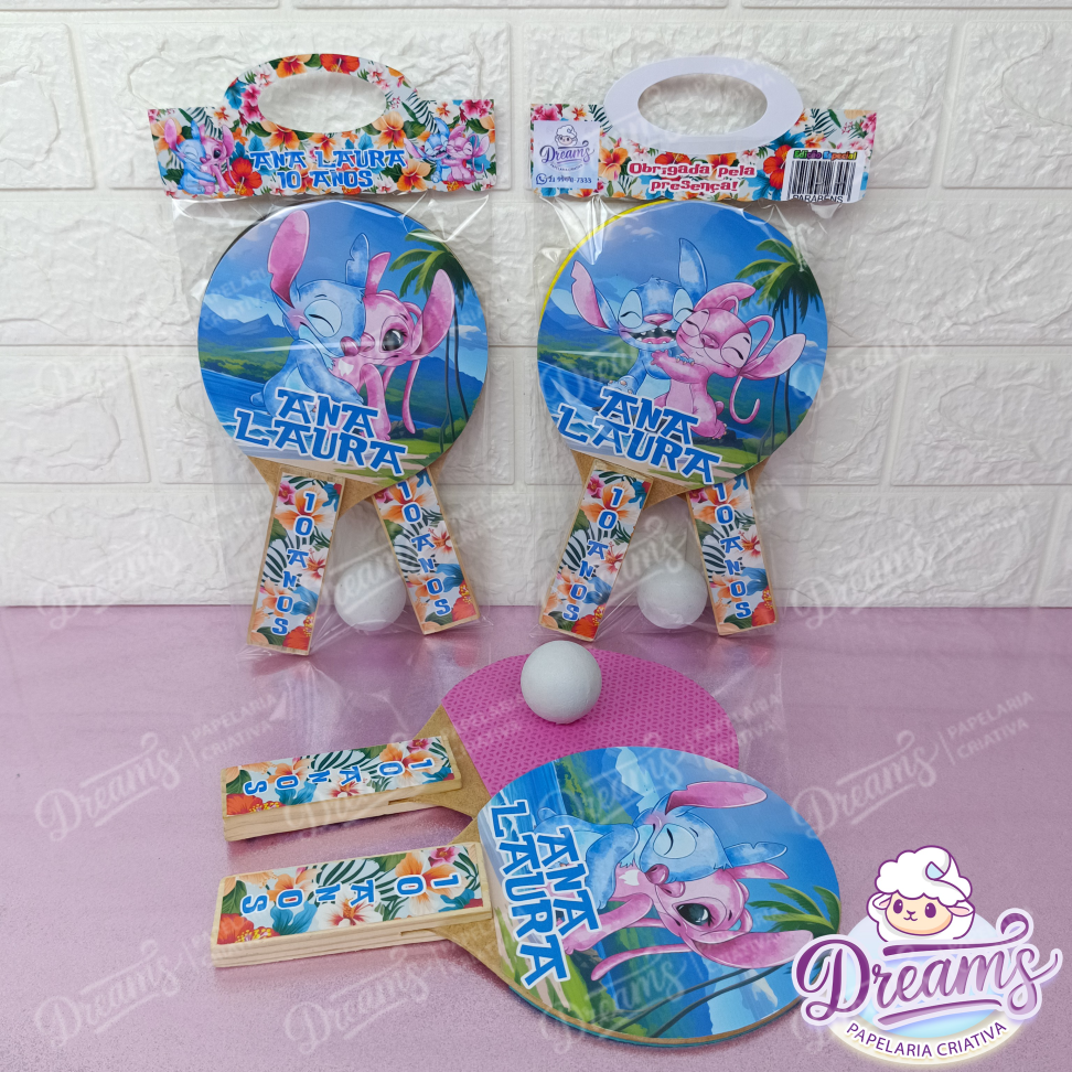 20 Raquetes de Ping Pong Personalizadas Stitch - #3