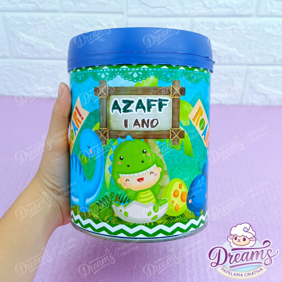Kit com 20 Rótulos para Lata Aptamil 800 g – Dino Baby