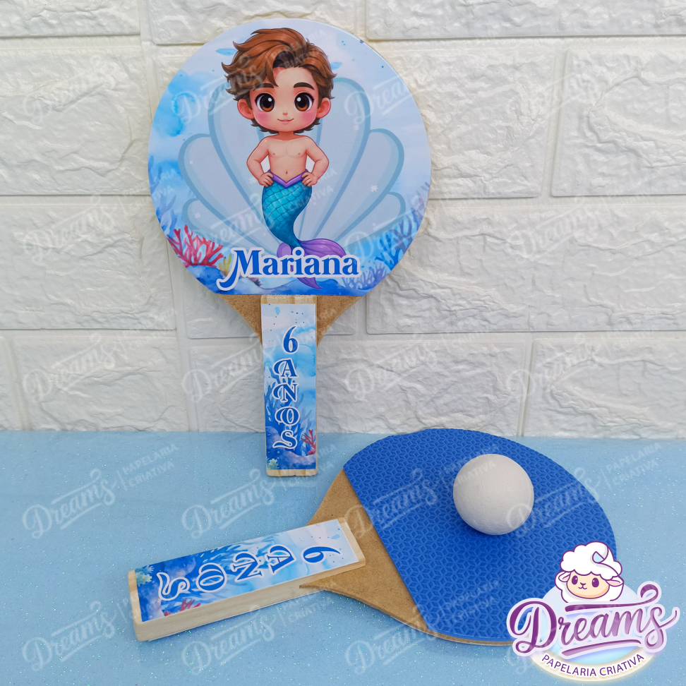 20 Raquetes de Ping Pong Personalizadas Sereia - #10