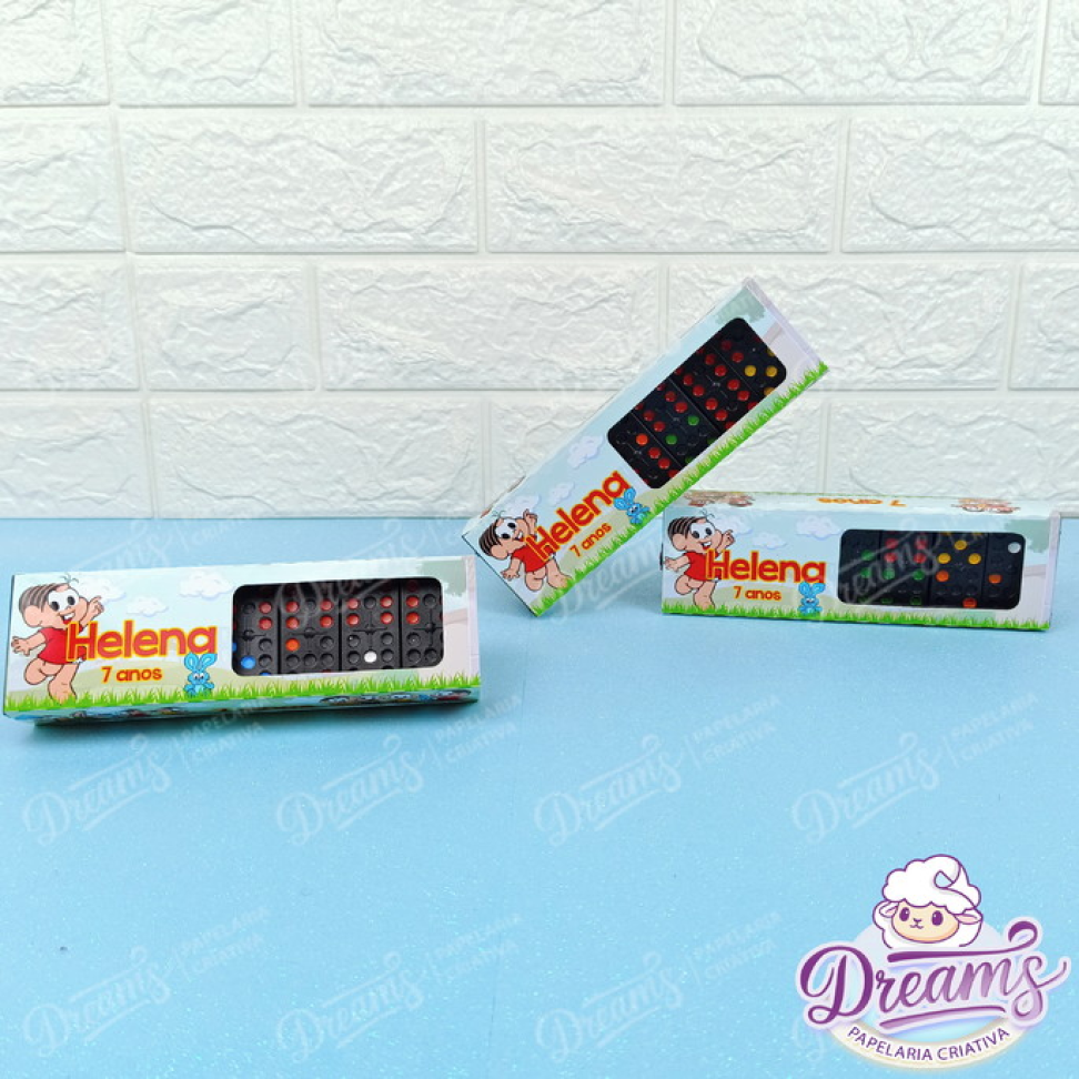Kit com 24 Jogos de Dominó Personalizados – Turma da Mônica