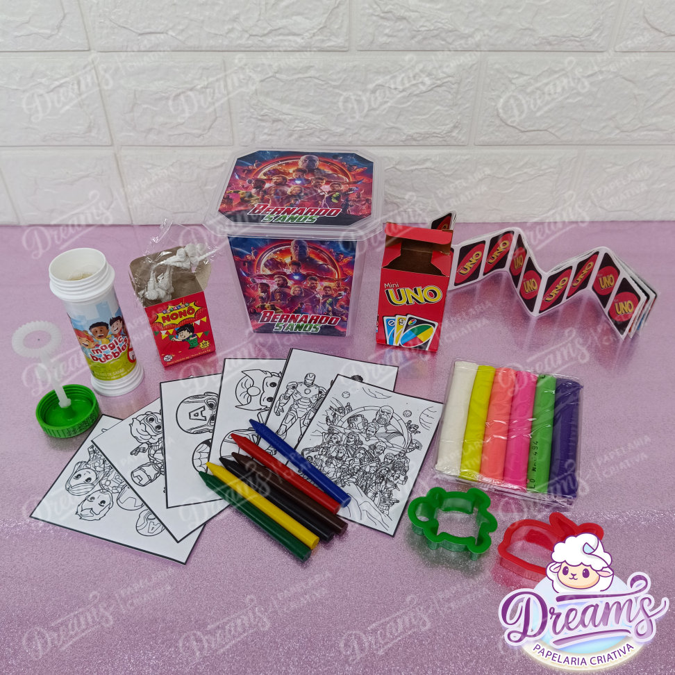Kit com 20 Potes Diversão 750 ml Personalizados – Vingadores - #3