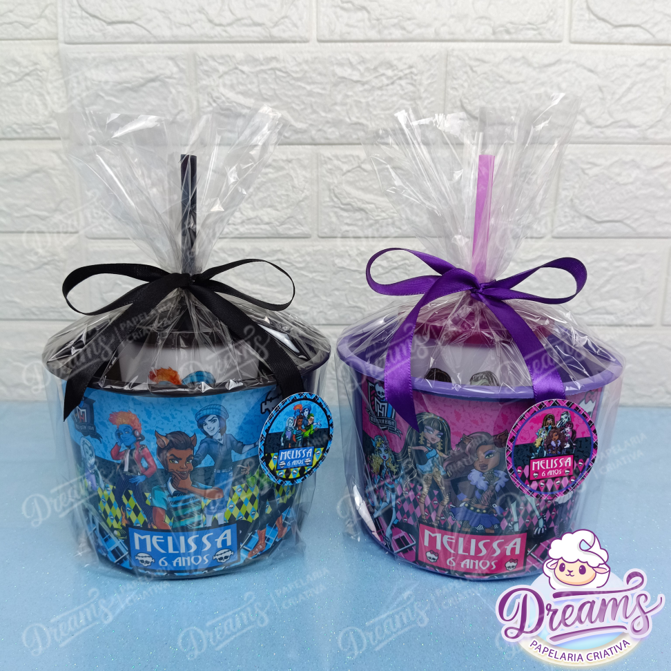 Kit com 10 Cineminhas: Copo 480 ml e Balde de 1,5 Litro – Monster High - #4