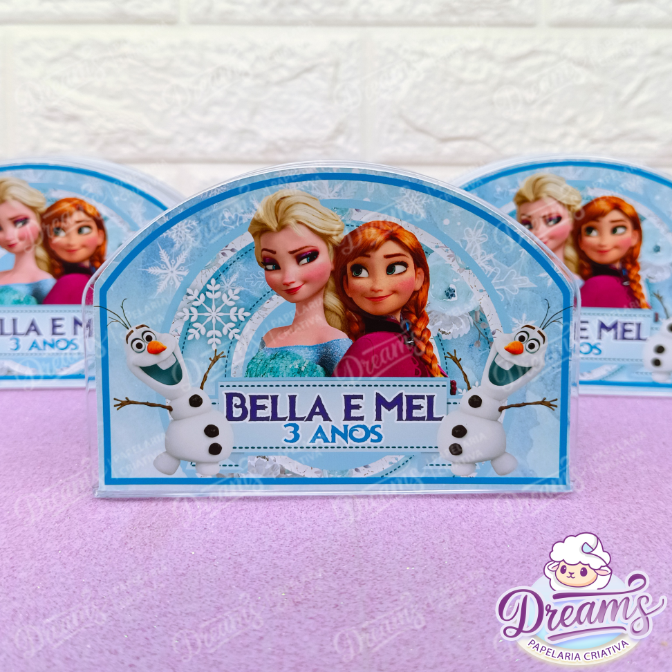 Kit com 10 Porta-Guardanapos Acrílicos Personalizados – Frozen