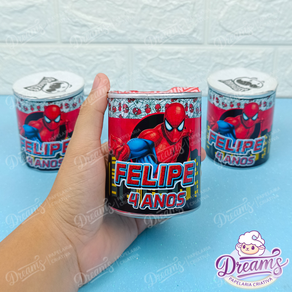 Kit com 20 Rótulos para Lata de Batata Pringles – Homem-Aranha - #5