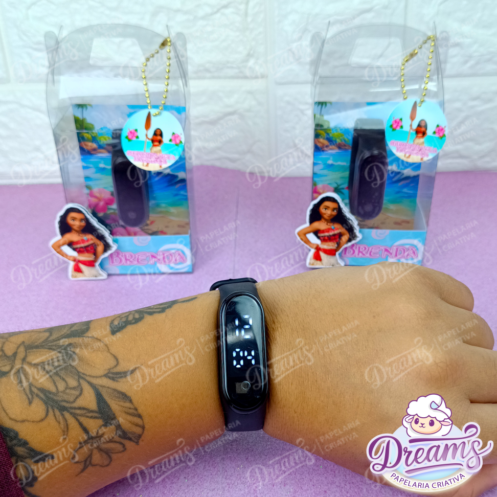 Kit com 10 Relógios Digitais Personalizados – Moana - #6