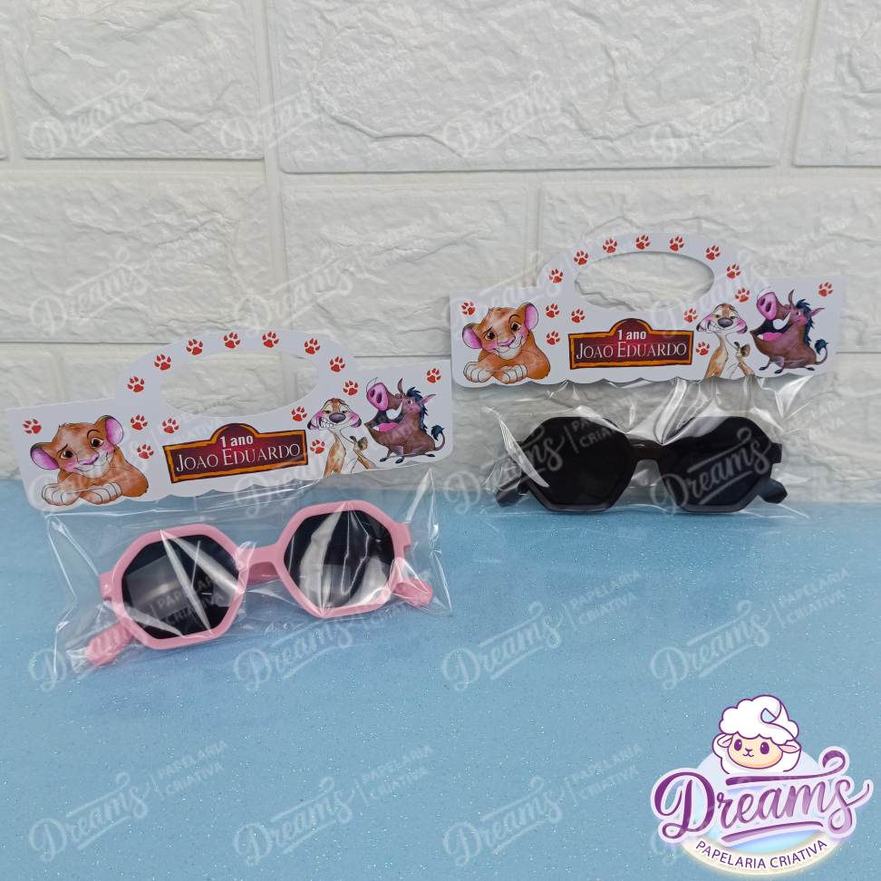 Kit com 15 Óculos Personalizados para Festa – Rei Leão