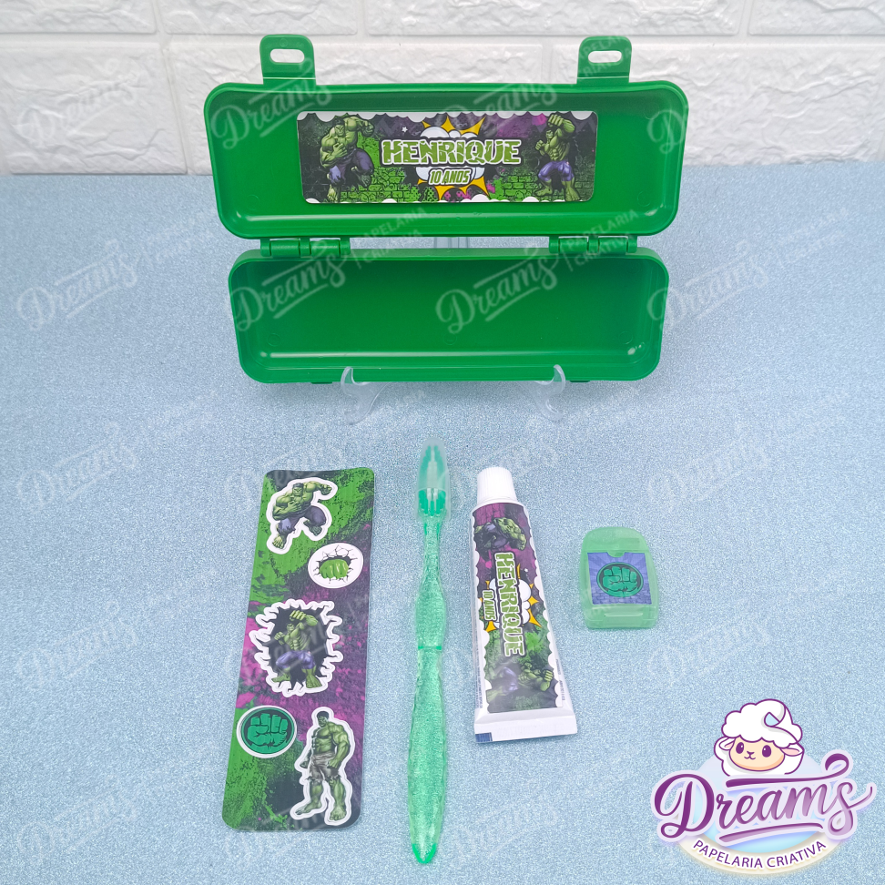 Kit Dentinho Feliz Personalizado – Hulk | 10 ou 20 Unidades