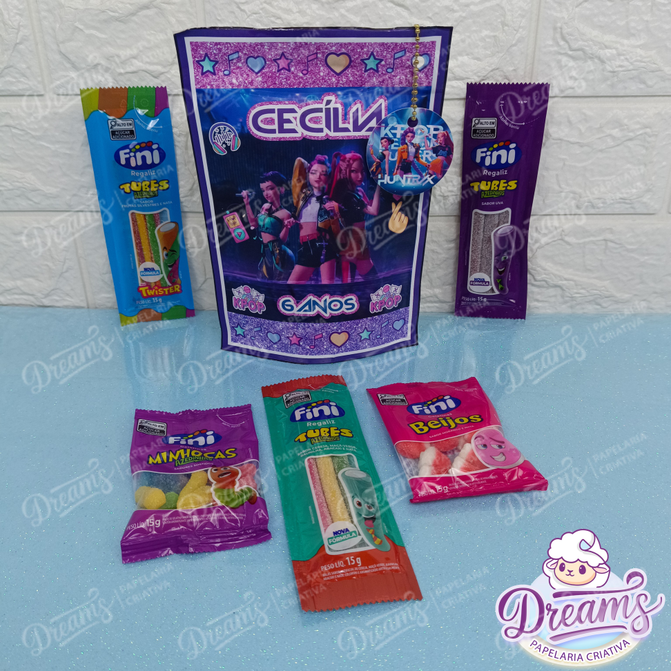 Kit com 20 Saquinhos Zip Lock com Fini e Tag – Guerreiras do K-Pop