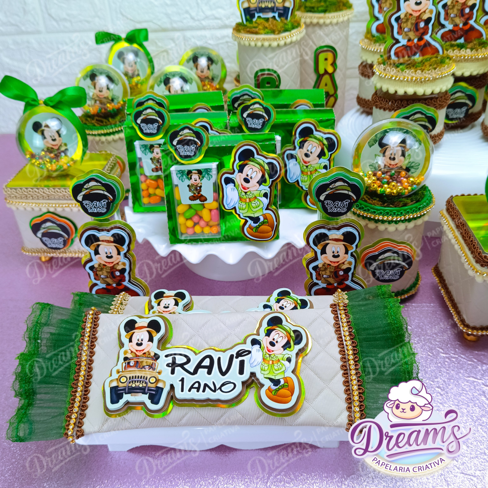 Kit Dreams Ultra com 40 Itens Personalizados – Mickey Safari - #7