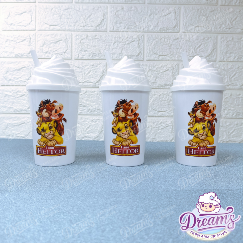 Kit com 20 Copos Twister Chantilly de 480 ml – Rei Leão