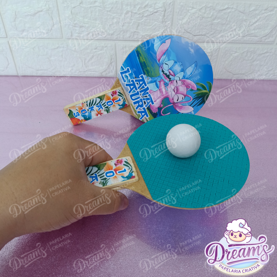 20 Raquetes de Ping Pong Personalizadas Stitch