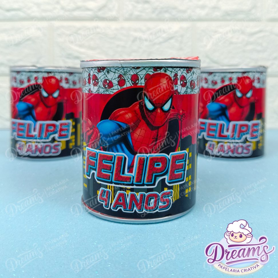Kit com 20 Rótulos para Lata de Batata Pringles – Homem-Aranha