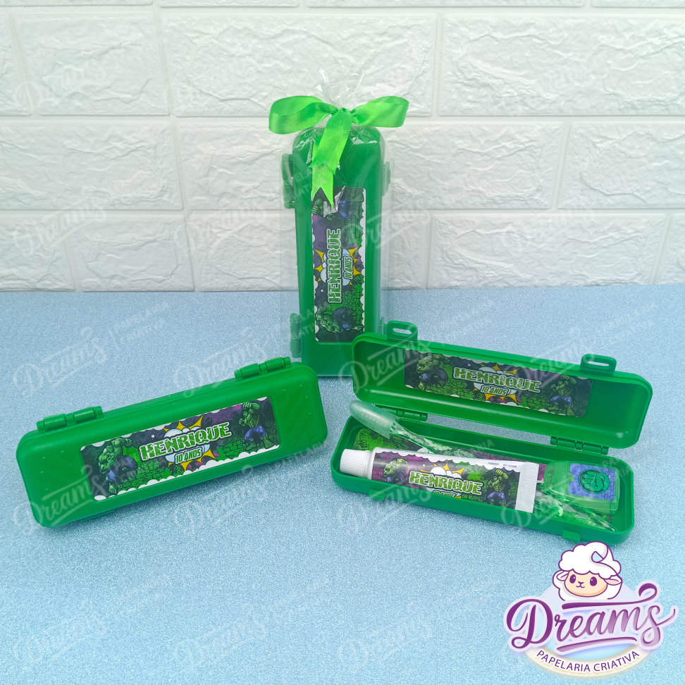 Kit Dentinho Feliz Personalizado – Hulk | 10 ou 20 Unidades