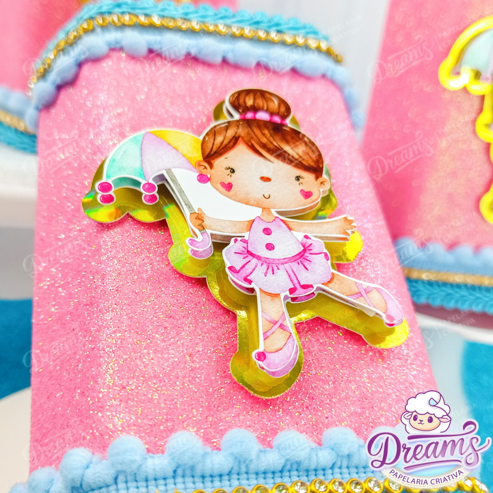 Kit com 10 Biscoitos Look em Embalagens Personalizadas – Circo Rosa - #4