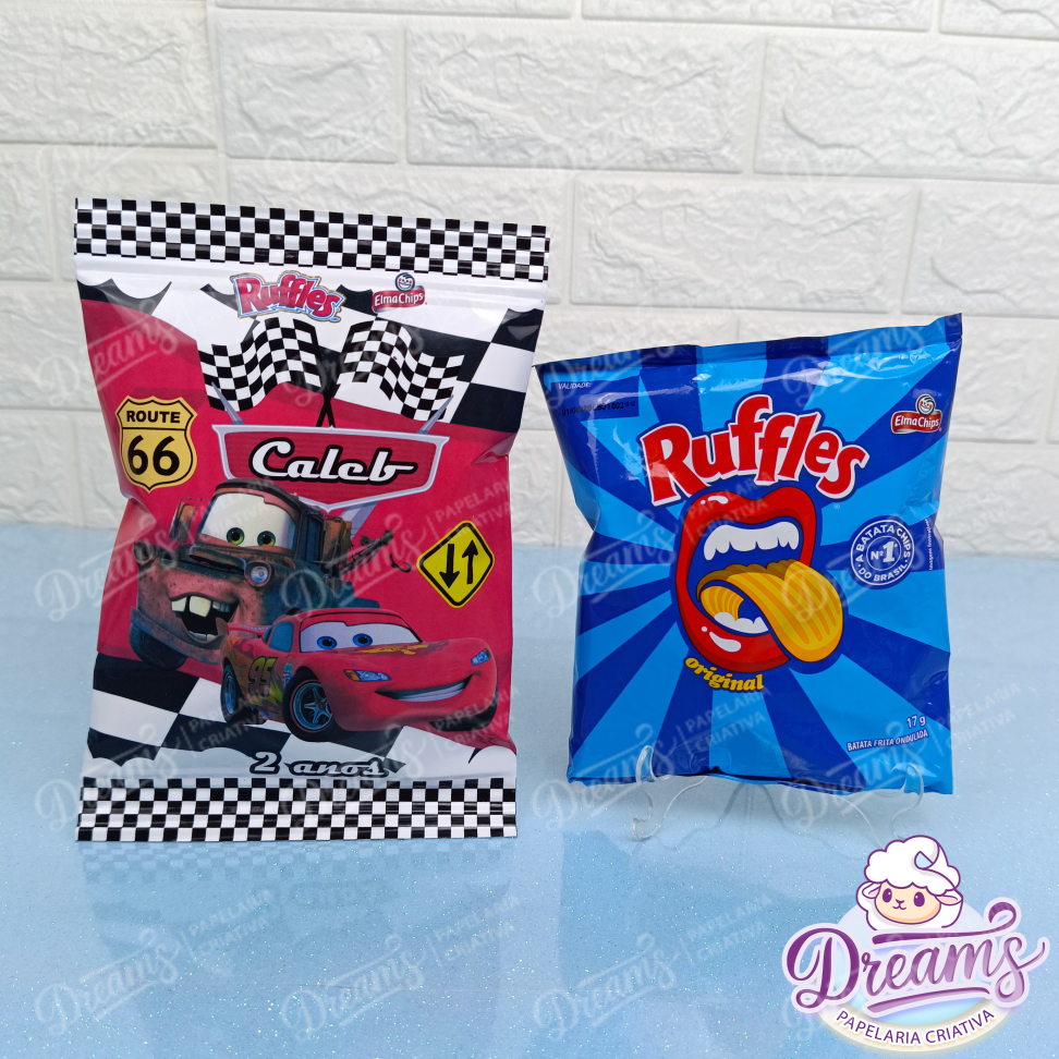 Kit com 20 Pacotes de Batata Ruffles 17 g Personalizados – Carros - #4