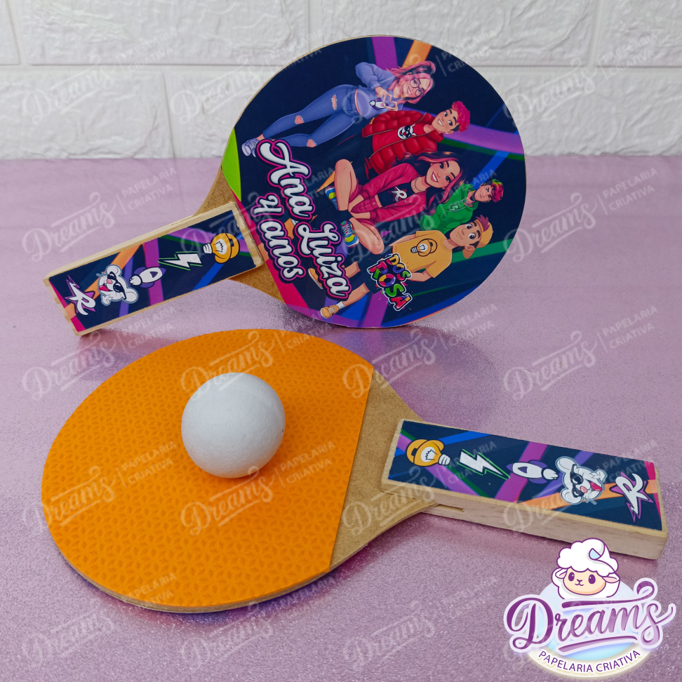 20 Raquetes de Ping Pong Personalizadas Dos Rosa
