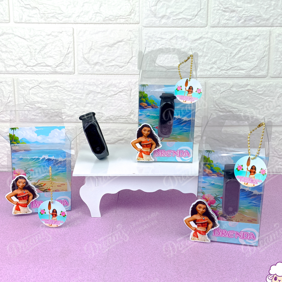 Kit com 10 Relógios Digitais Personalizados – Moana