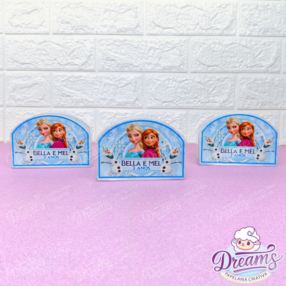 Kit com 10 Porta-Guardanapos Acrílicos Personalizados – Frozen