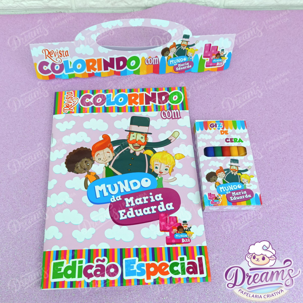 Kit com 20 Revistas de Colorir e Giz de Cera – Mundo Bita - #4