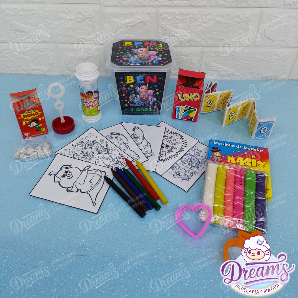 Kit com 20 Potes Diversão 750 ml Personalizados – Sing