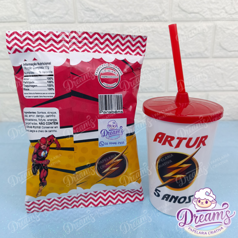 Kit com 12 Batatas Ruffles e 12 Copos de 480 ml – Flash