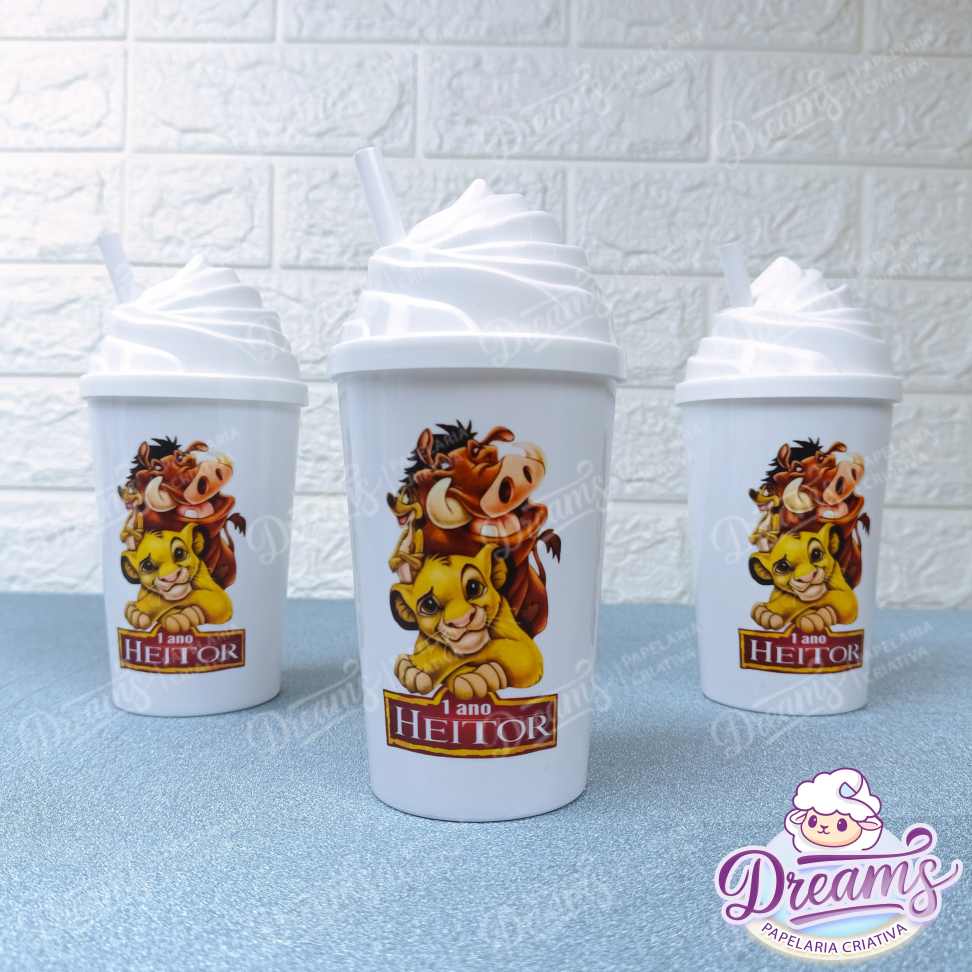Kit com 20 Copos Twister Chantilly de 480 ml – Rei Leão