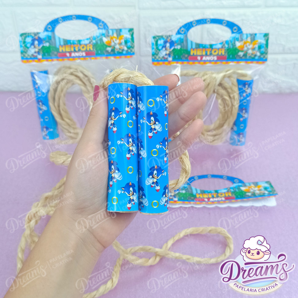 Kit com 20 Pula-Cordas Personalizados – Sonic