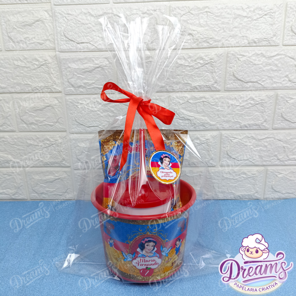 Kit com 20 Cineminhas: Balde, Copo 480 ml e Ruffles 17 g – Branca de Neve - #4