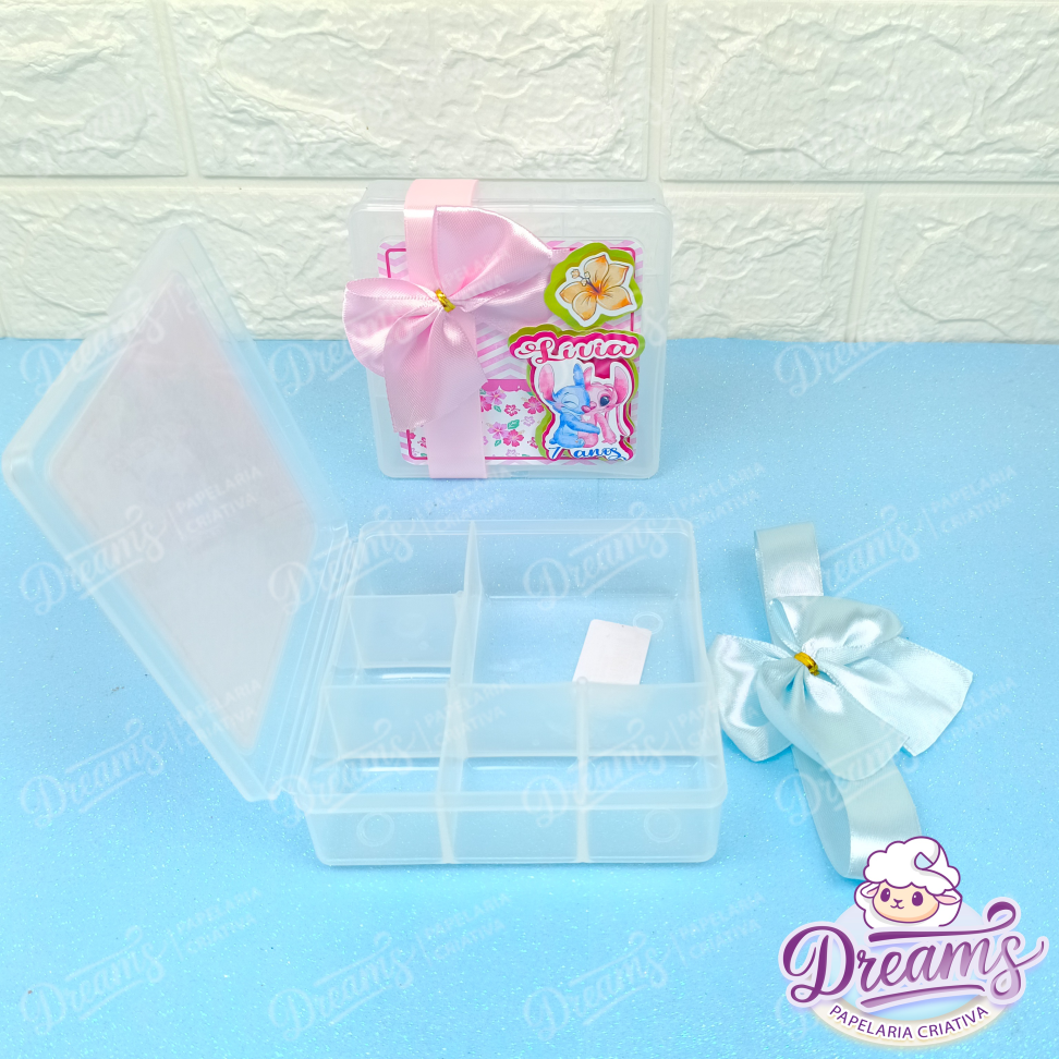 Kit com 20 Caixas com Divisórias e Laço – Stitch e Angel - #5