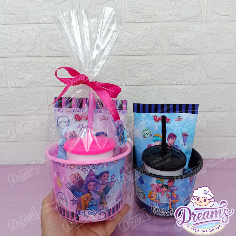 Kit com 20 Cineminhas: Balde, Copo 480 ml e Ruffles 17 g – Eloah K-pop - #7