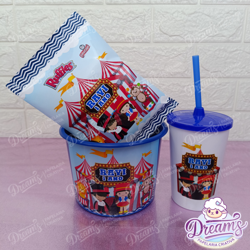 Kit com 20 Cineminhas: Balde, Copo 480 ml e Ruffles 17 g – Circo - #3