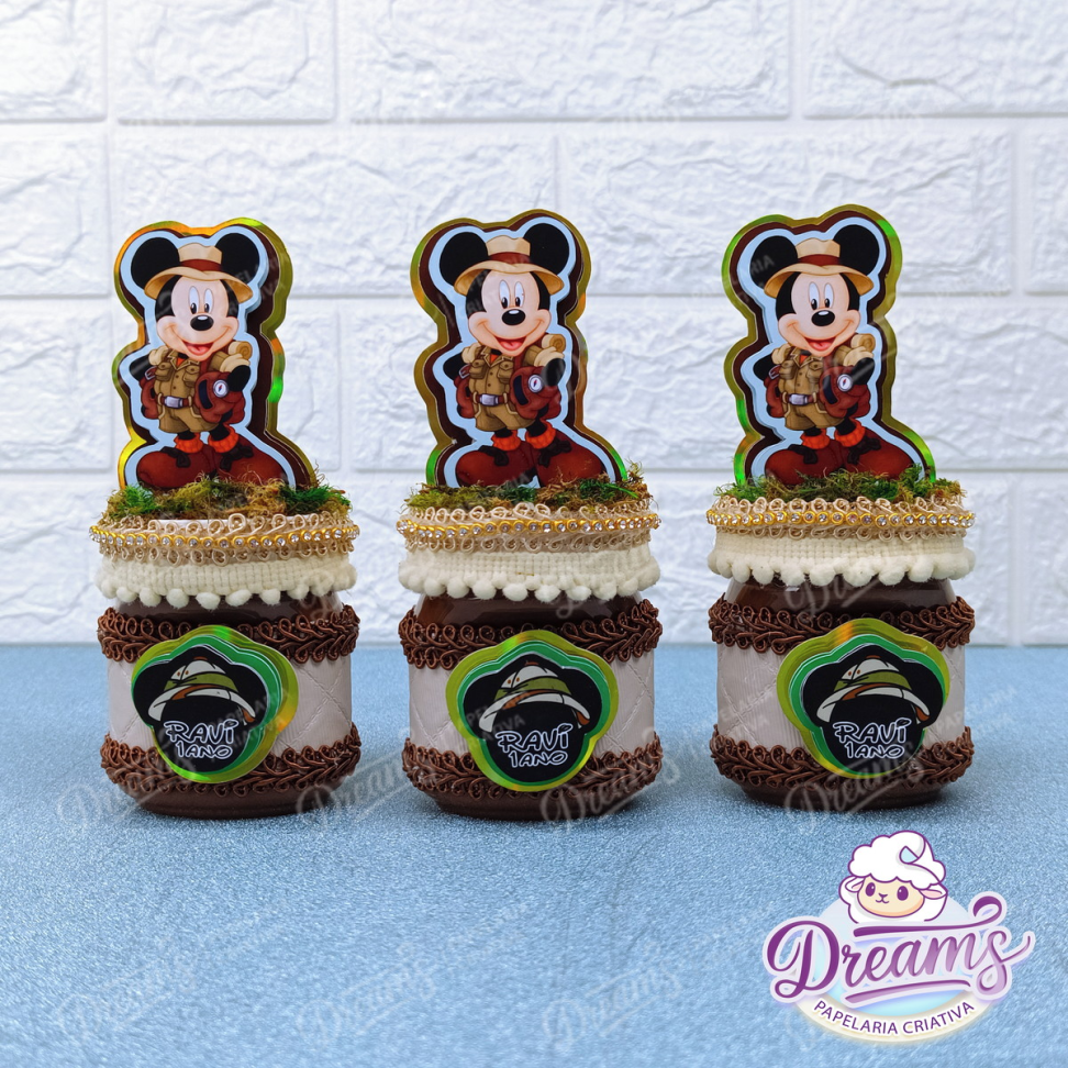 Kit com 10 Potes de Nutella 140 g Personalizados de Luxo – Mickey Safari - #3