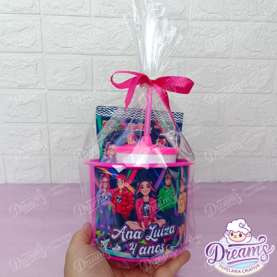 Kit com 20 Cineminhas: Balde, Copo 480 ml e Ruffles 17 g – Dos Rosa - #4