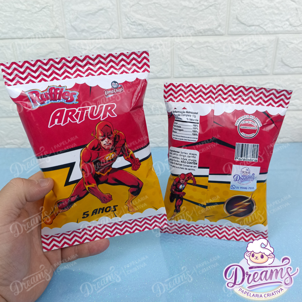 Kit com 20 Pacotes de Batata Ruffles 17 g Personalizados – Flash