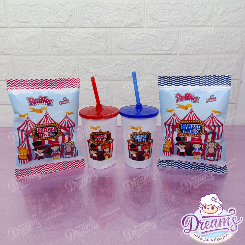 Kit com 12 Batatas Ruffles e 12 Copos de 480 ml – Circo - #3
