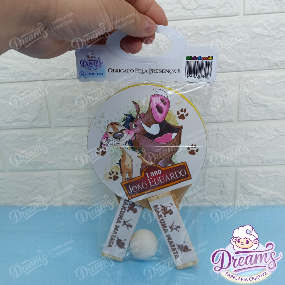 20 Raquetes de Ping Pong Personalizadas Rei Leão - #5