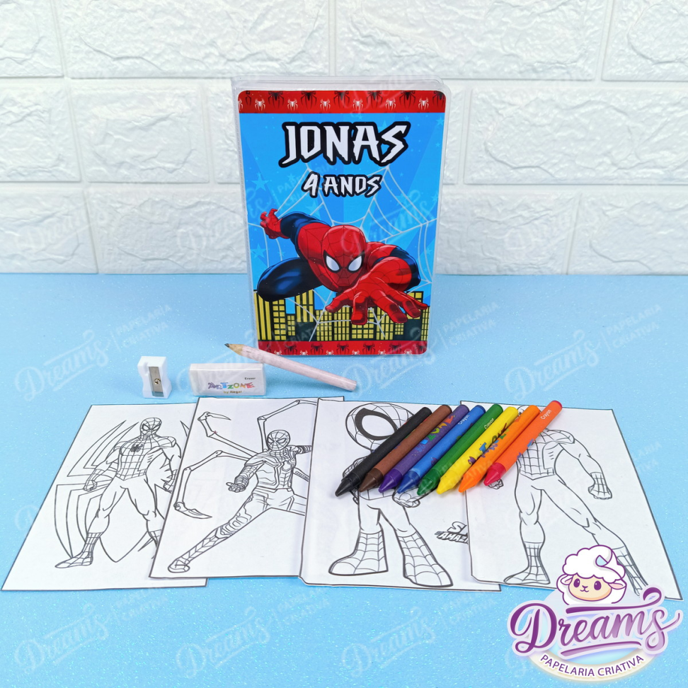 Kit com 10 Estojos de Colorir com 29 Peças – Homem-Aranha - #4