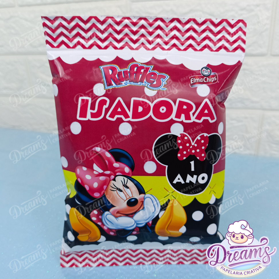 Kit com 20 Pacotes de Batata Ruffles 17 g Personalizados – Minnie - #5