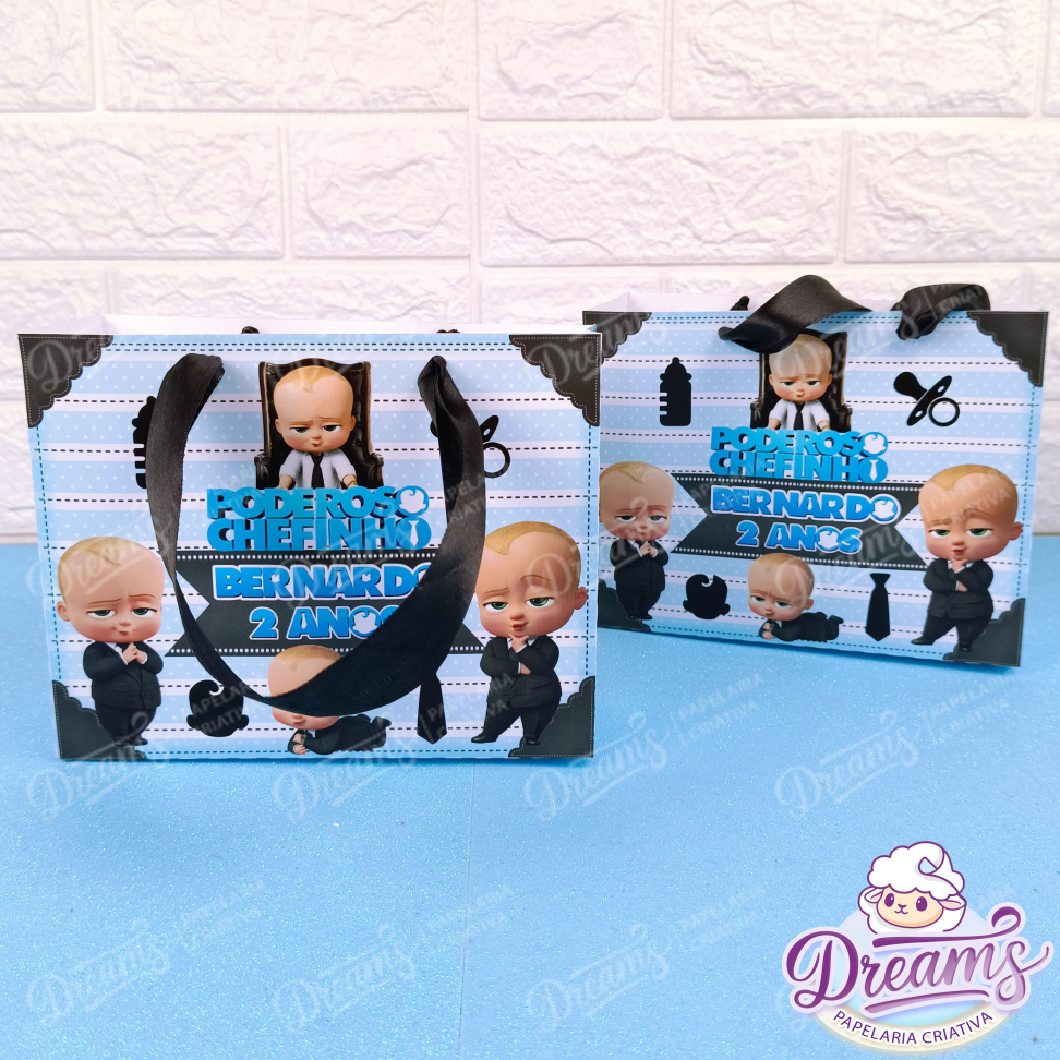 Kit com 20 Sacolinhas Personalizadas – Poderoso Chefinho