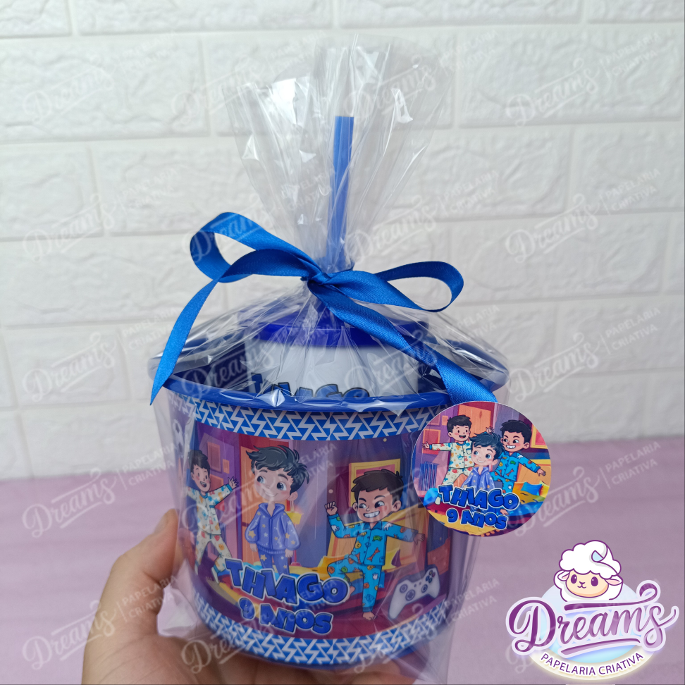 Kit com 10 Cineminhas: Copo 480 ml e Balde de 1,5 Litro – Festa do Pijama - #5