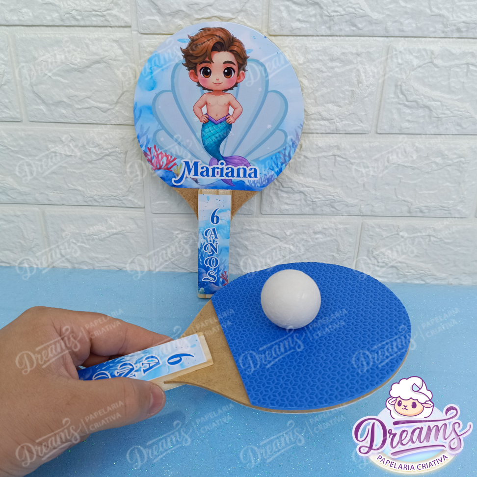 20 Raquetes de Ping Pong Personalizadas Sereia - #11